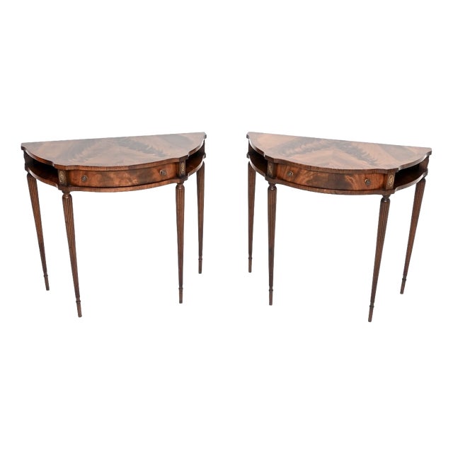 Regency Style Console Tables, 1950, Set of 2 For Sale