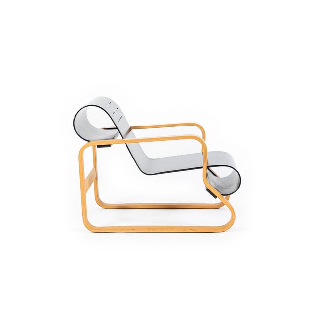 Black Vintage Paimio #41 Plywood Armchair by Alvar Aalto for Artek For Sale - Image 8 of 14