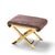 Warren Lloyd for Weiman Mid Century Brass X Base Stools - Pair For Sale - Image 11 of 12