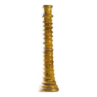 Handcrafted Tamegroute Glazed Ceramic Candlestick | One-of-a-Kind Moroccan Pottery For Sale
