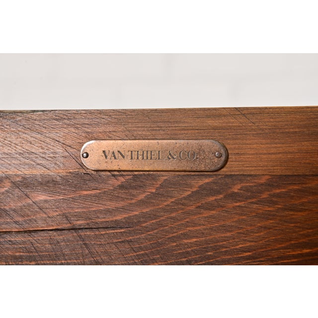 Modern Distressed Blue Painted Monumental Sideboard by Van Thiel For Sale - Image 12 of 13