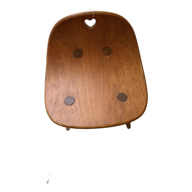 Mid-Century Attributed Ed Wormley (1907-1995) Heart Stool for Dunbar (Berne Indiana) For Sale