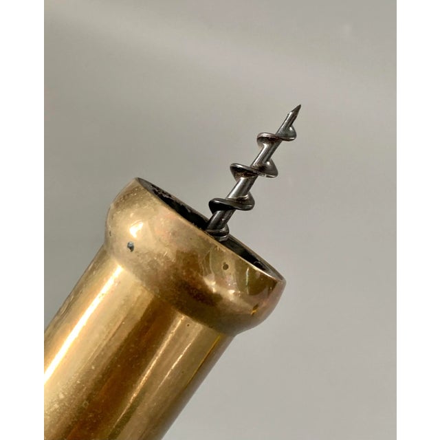 Mid 20th Century Mid Century Italian Solid Brass Closed Barrel Corkscrew For Sale - Image 5 of 9