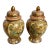Vintage Pair of Hand Painted Satsuma Ginger Jars For Sale