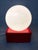 Vintage wall, ceiling, or table lamp in red porcelain and opaline. In beautiful condition. Porcelain measures 11cm x 11cm....