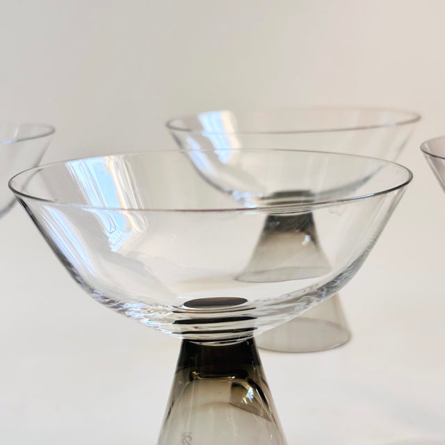 Rosenthal Mid Century Rosenthal Fortuna Champagne Coupes by Elsa Fischer-Treyden - Set of 5 For Sale - Image 4 of 9