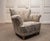 Vintage Danish Wingback Chair with Jacquard Fabric, 1940s For Sale - Image 3 of 15