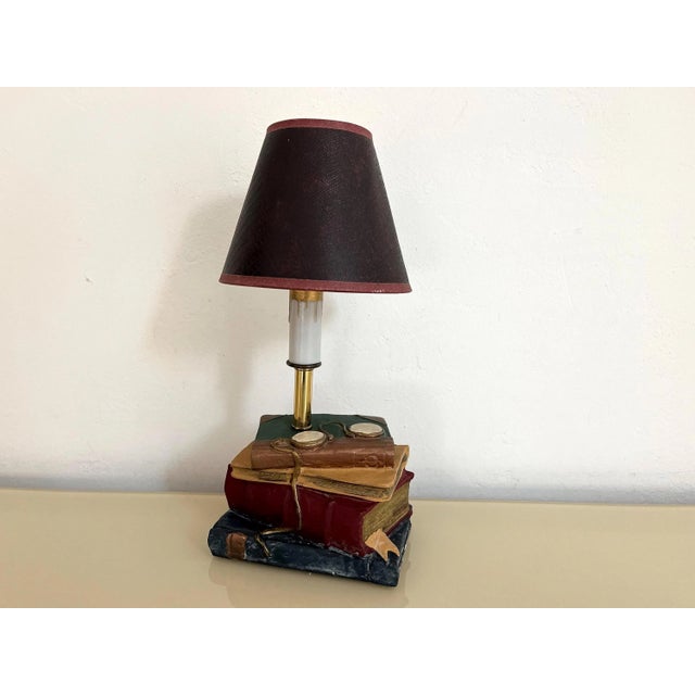 1970s Trompe l'Oeil Books Lamp For Sale - Image 10 of 18