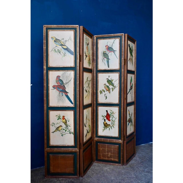 1940s Victorian Screen with Birds and Roses, 1940s For Sale - Image 5 of 18