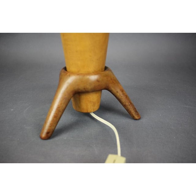 Wood Mid-Century ULUV Wooden Table Lamp, Czechoslovakia, 1960s For Sale - Image 7 of 11