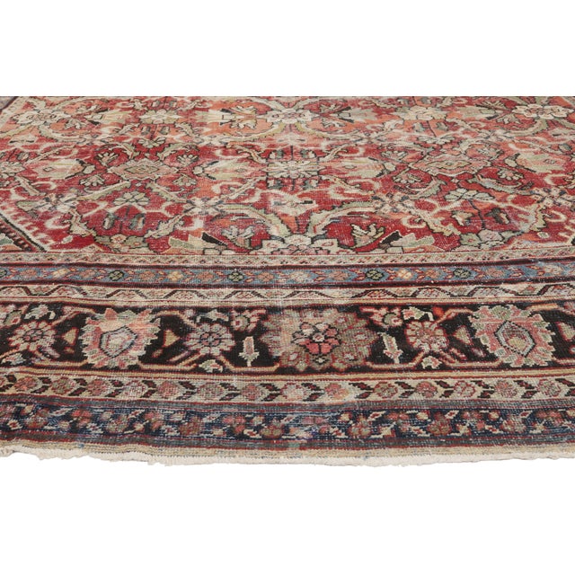 Vintage Persian Mahal Rug, 10'08 X 14'01 For Sale - Image 4 of 10