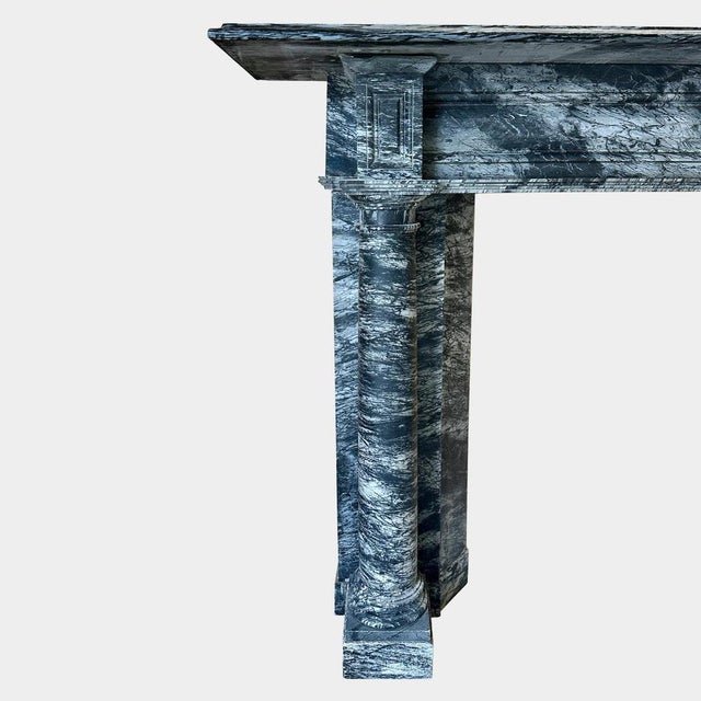 Antique Irish Georgian Marble Column Fireplace Mantel, 1810 For Sale - Image 4 of 11