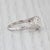 Early 20th Century Early 20th Century Art Deco Diamond Solitaire Ring 18k White Gold Filigree Size 7.5 For Sale - Image 5 of 8