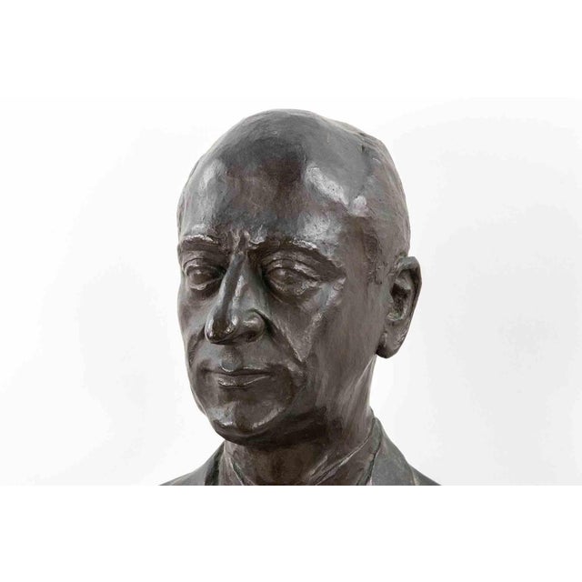 Bronze bust of man realized in Tokio in 1938. Signed in the mold, unreadable, and date. Excellent condition.