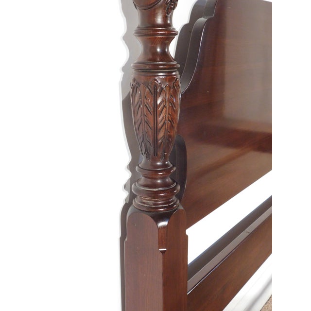 Ethan Allen Georgian Court King Kingsize Dark Cherry #225 Finish Poster Bed#2 For Sale - Image 17 of 17