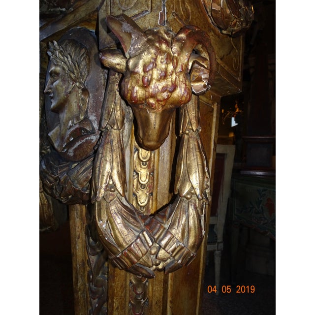 Wood 19th Century French Gilt & Painted Pedestal For Sale - Image 7 of 13