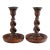 Pair of Antique English Oak Barley Twist Candlesticks, c.1890 For Sale