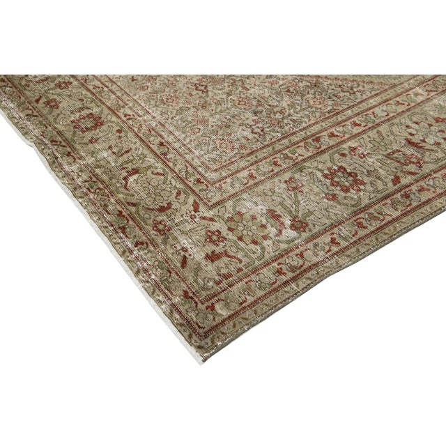 Antique Persian Mahal Oversized Wool Rug in Blue With Allover Design For Sale - Image 9 of 11