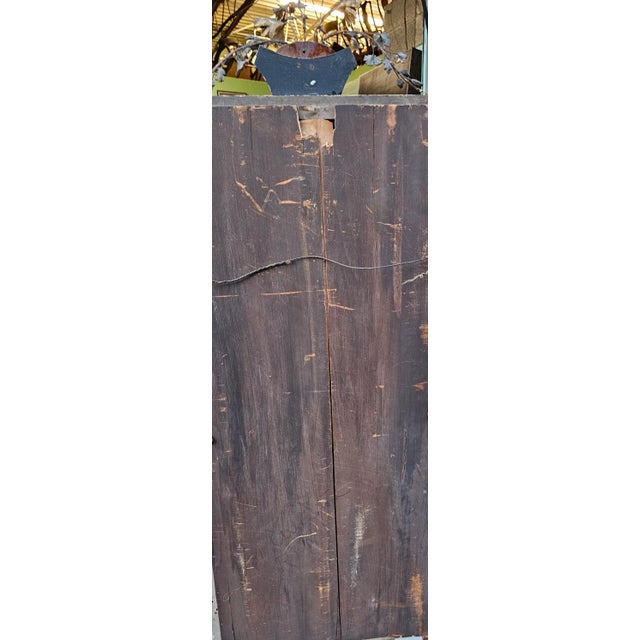 English Antique 19th Century Continental Gilt Pier Mirror With Flower Basket Crest & Faux Marbleized Pilasters For Sale - Image 3 of 12
