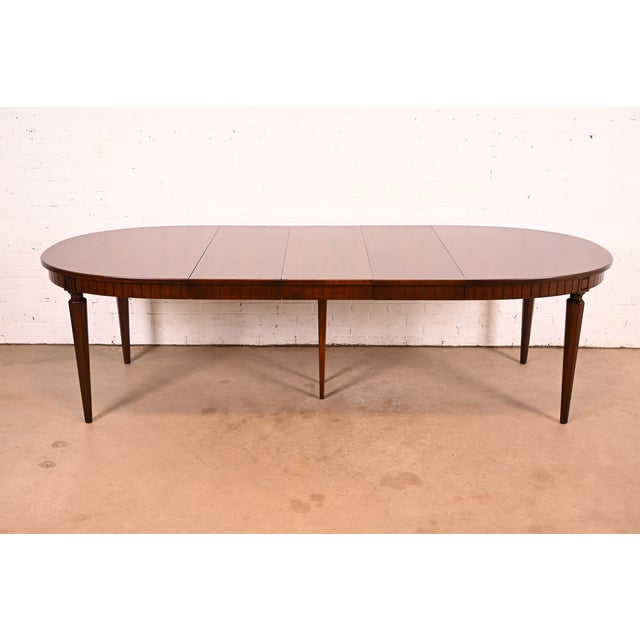 Henredon French Regency Louis XVI Mahogany Extension Dining Table, Newly Refinished For Sale In South Bend - Image 6 of 18