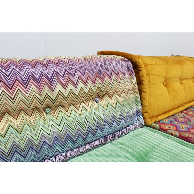 Green Missoni Mah Jong Sofa by Hans Hopfer for Roche Bobois, 2000s, Set of 15 For Sale - Image 8 of 15