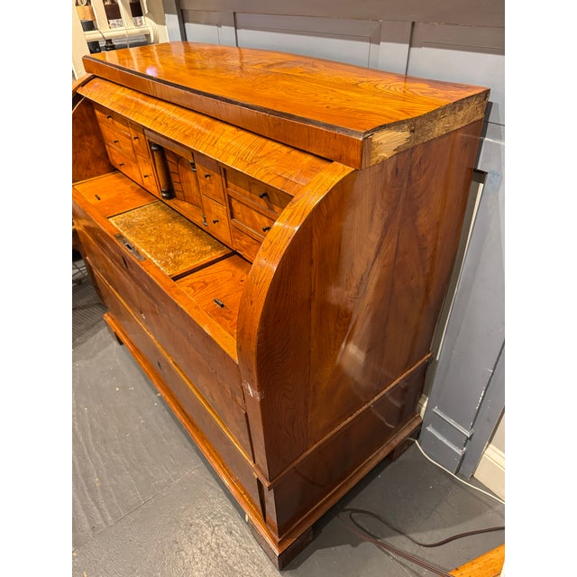 19th Century Biedermier Roll Top Desk For Sale - Image 4 of 7