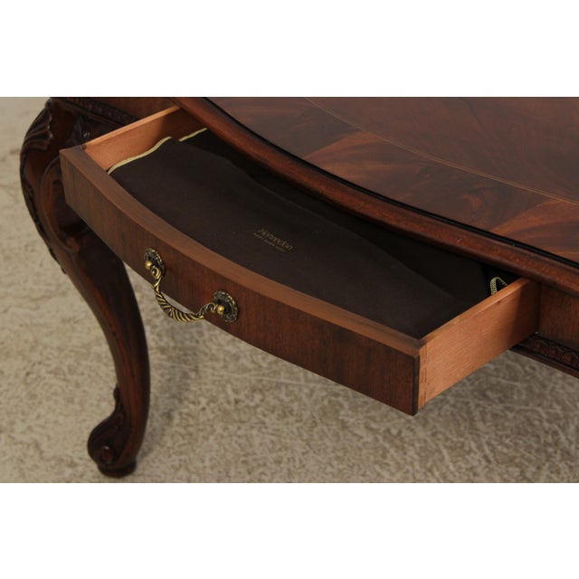 Henredon Henredon Georgian Style Mahogany Dining Room Table For Sale - Image 4 of 18