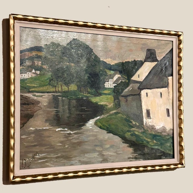 Antique Framed Oil Painting on Canvas by Leon De Frecheux (1884-1944) For Sale - Image 9 of 18