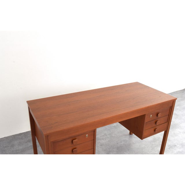 Mid-Century Modern Danish Teak Desk from Domino Møbler, 1960s For Sale - Image 14 of 18