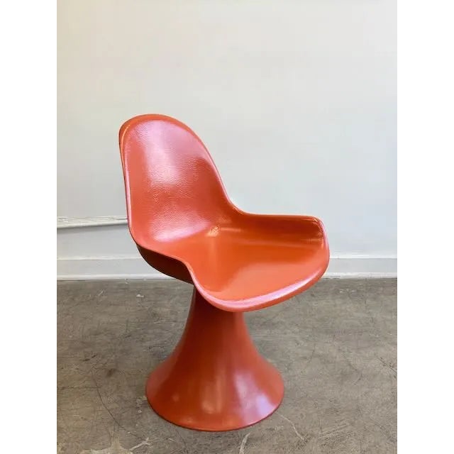 Space Age Orange Fiberglass Chair For Sale In Los Angeles - Image 6 of 10