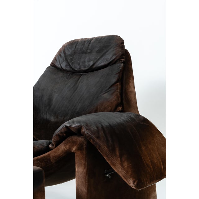 Postmodern P60 Armchair and Ottoman Set by Vittorio Introini for Saporiti Italia, 1970s, Set of 2 For Sale - Image 3 of 6