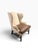 Ralph Lauren Home Devonshire Suede Wingback Chair With Extra Italian Leather Cushion Cover For Sale In Miami - Image 6 of 18