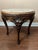 Antique French Renaissance Revival Center Table Round Marble Carved Walnut C1900 For Sale - Image 9 of 18
