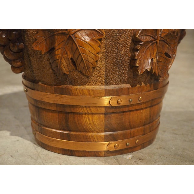 Wood Early 1900s French Black Forest Style Champagne Bucket, Signed Boutillon For Sale - Image 7 of 12