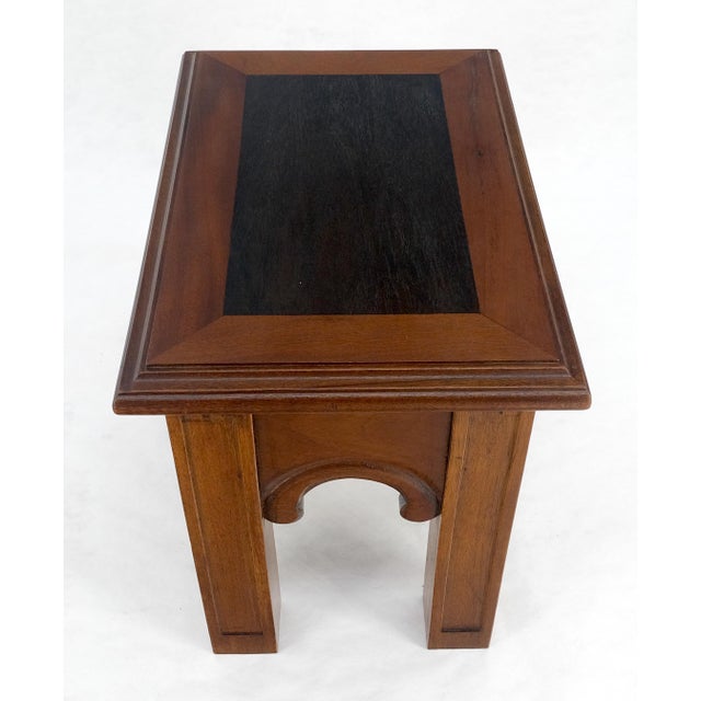 Brown Heavy Solid Mahogany Custom Wood Milling Arts & Crafts 1970s Side End Table MINT For Sale - Image 8 of 16