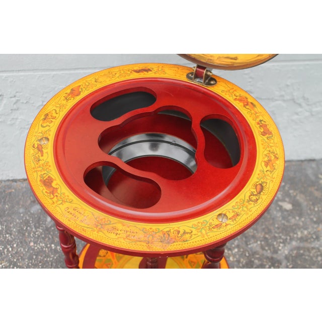 1970's Mid Century Modern World Globe/ Dry Bar For Sale In Miami - Image 6 of 12