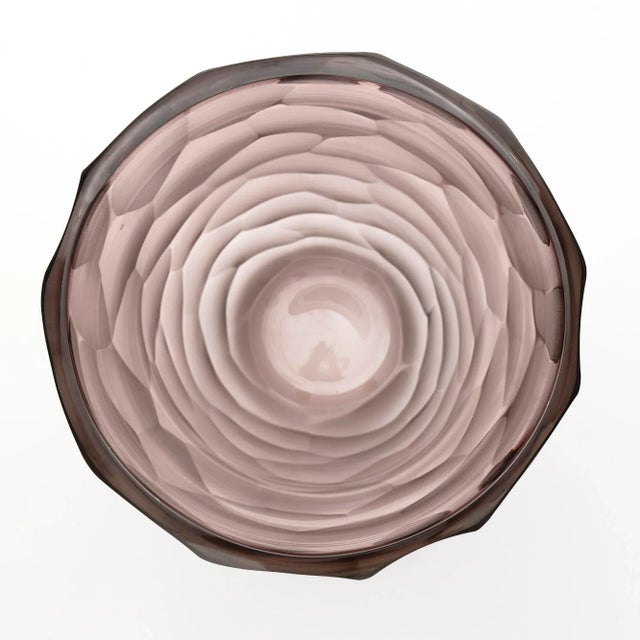 Murano Glass ‘Battuto” Amethyst Vase For Sale - Image 4 of 7