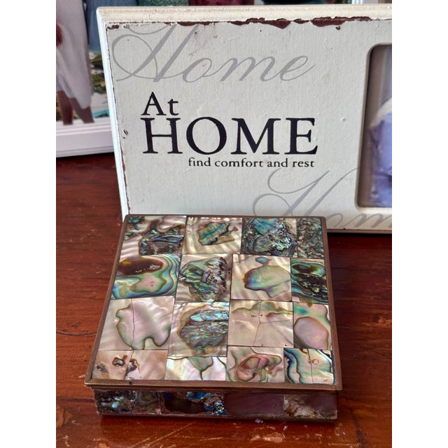 1950s Abalone Shell Rosewood Lined Box For Sale - Image 13 of 13