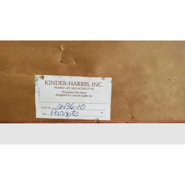 Parrot Painting by Girardi 1986 and Designed by Kinder-Harris For Sale - Image 15 of 17