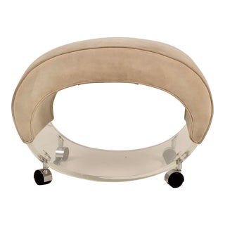 Lucite Modern-Form Stool on Castor, Usa C 1970s For Sale