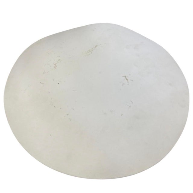 Vintage Hand-Painted Botanical Pelargonium 3d Relief Ceramic Platter For Sale In West Palm - Image 6 of 12