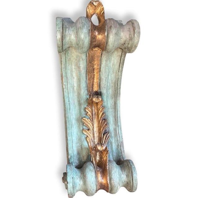 Mid 19th Century Antique Italian Carved and Gilded Wood Wall Console. For Sale - Image 5 of 5