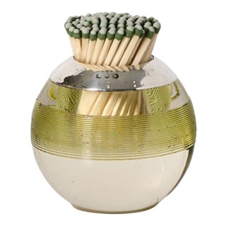 Edwardian Citron Stripe Match Striker For Sale