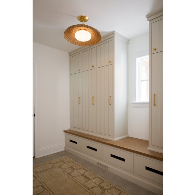 Contemporary Hudson Valley Lighting Delano 22.5 in. 1 Light Pendant in Vintage Gold Leaf Finish For Sale - Image 3 of 5