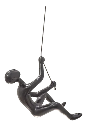 Black Position 5 Climbing Man Wall Art