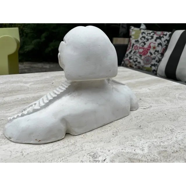 1980s Modern Pop Art MCM Plaster Bust of Man For Sale - Image 5 of 9