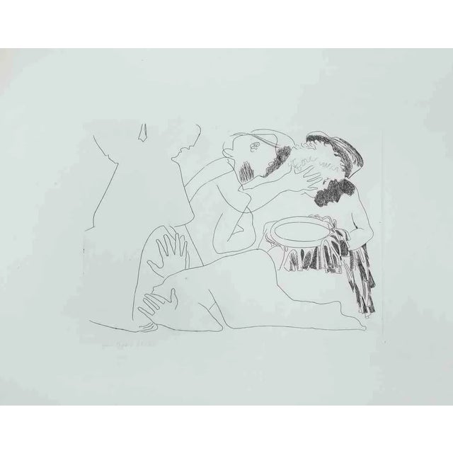 Nino Pedone, The Offer, Etching by Nino Pedone, Late 20th Century, Etching For Sale