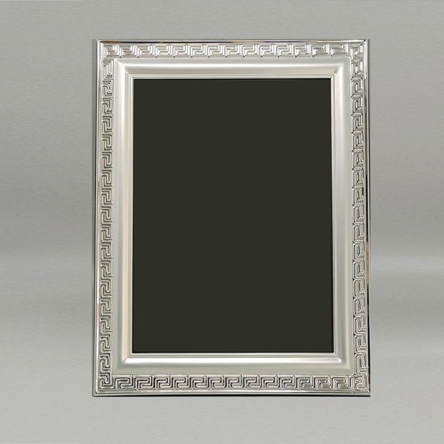 Mid-Century Modern Silver-Plated and Glass Photo Frame, Italy, 1970s For Sale - Image 3 of 7