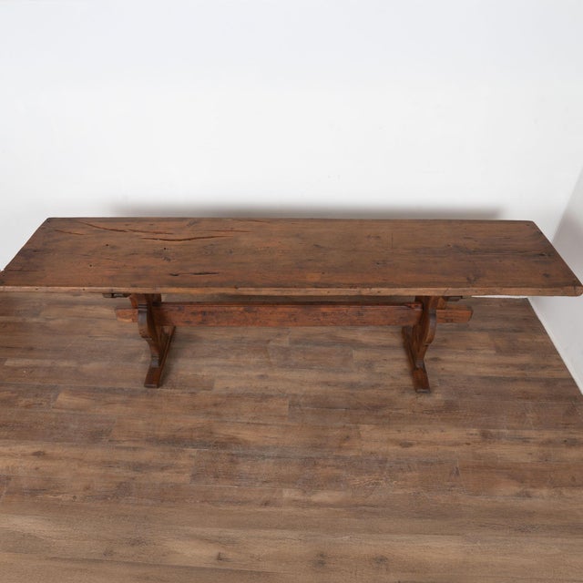 Farmhouse Early 19th Century Swedish Dark Pine Console Table For Sale - Image 3 of 14