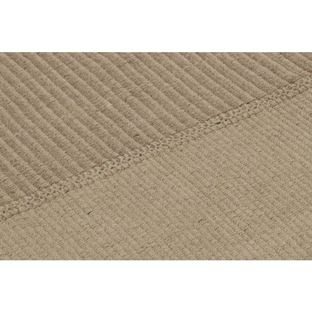 Rug & Kilim Rug & Kilim's Accent Kilim, Beige and Light Brown Textural Stripes For Sale - Image 4 of 7